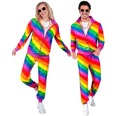 Rainbow Striped 70s Adult Sportswear - Clothing Rainbow Striped 70s Adult Sportswear - Clothing