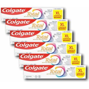 Colgate Total Active Prevention Original Toothpaste Gums Teeth Xl Pack 6 X 125ml Colgate Total Active Prevention Original Toothpaste Gums Teeth Xl Pack 6 X 125ml
