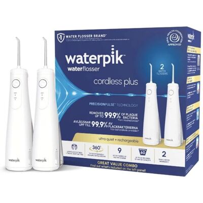 Waterpik Cordless Plus Water Flosser Combo Pack, Wf-26uk010 All Parts Sealed Waterpik Cordless Plus Water Flosser Combo Pack, Wf-26uk010 All Parts Sealed
