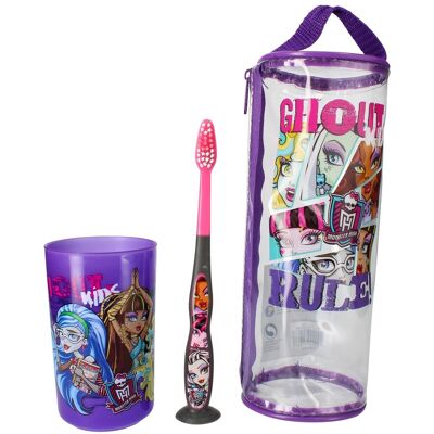 TINOKOU Monster High Kids Toothbrush Set Violet TINOKOU Monster High Kids Toothbrush Set Violet