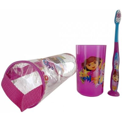 Tinokou Dora the Explorer Kids' Toothbrush Kit Multi-Color Tinokou Dora the Explorer Kids' Toothbrush Kit Multi-Color