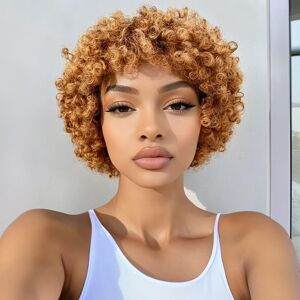 Style Icon Short Afro Curly Hair Wig For Black Women Human Hair Pixie Cut Afro Style Icon Short Afro Curly Hair Wig For Black Women Human Hair Pixie Cut Afro