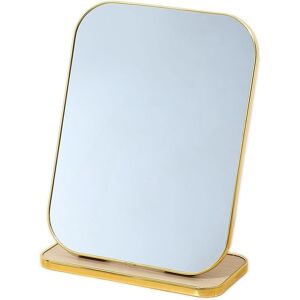 Numjeg Countertop Vanity Mirror Rectangular Gold Tabletop Small Makeup Mirror deskt Numjeg Countertop Vanity Mirror Rectangular Gold Tabletop Small Makeup Mirror deskt