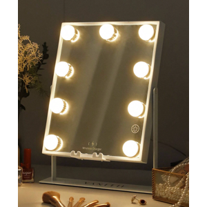 Emitto Fenchilin Makeup Mirror With 9 Lights Dimmer Mirror Wireless Charging Xmas Emitto Fenchilin Makeup Mirror With 9 Lights Dimmer Mirror Wireless Charging Xmas