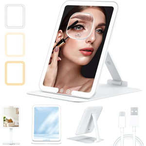 Does Not Apply Travel Makeup Mirror With Light, Portable Folding Make Up Tabletop Mirror With 3 Does Not Apply Travel Makeup Mirror With Light, Portable Folding Make Up Tabletop Mirror With 3