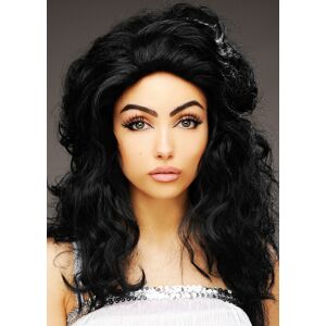 Struts Womens 60s Priscilla Presley Style Black Backcombed Wig Struts Womens 60s Priscilla Presley Style Black Backcombed Wig