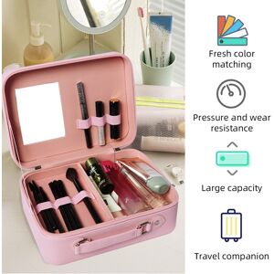 New Travel Makeup Case With Mirror - Partitionable Cosmetic Makeup Train Case New Travel Makeup Case With Mirror - Partitionable Cosmetic Makeup Train Case
