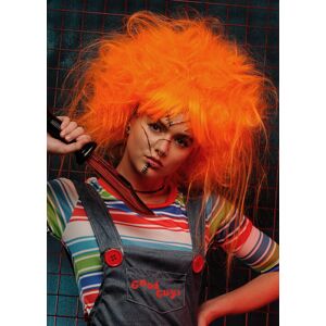 Struts Womens Backcombed Orange Chucky Style Scary Fancy Dress Horror Movie Wig Struts Womens Backcombed Orange Chucky Style Scary Fancy Dress Horror Movie Wig