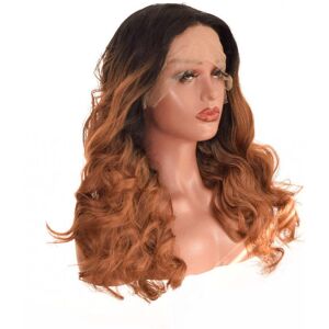 Celebwigs Black Ombre Caramel Brown Wavy Curl Lace Front Wig. Imani Celebwigs Black Ombre Caramel Brown Wavy Curl Lace Front Wig. Imani