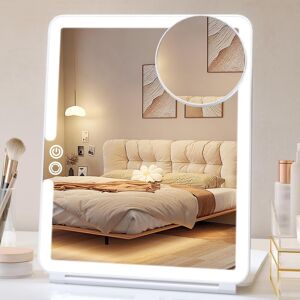 Funtouch Portable Lighted Travel Mirror With 10x Magnifying, 3 Colors Light Mod Funtouch Portable Lighted Travel Mirror With 10x Magnifying, 3 Colors Light Mod