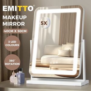 Emitto Hollywood Mirror Vanity Makeup Mirror With Lights 360°rotation Tabletop Emitto Hollywood Mirror Vanity Makeup Mirror With Lights 360°rotation Tabletop