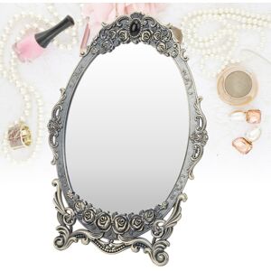 Retro Desktop Makeup Mirror Floral Embossed Beaded Edges Clear Image Functio Bl Retro Desktop Makeup Mirror Floral Embossed Beaded Edges Clear Image Functio Bl