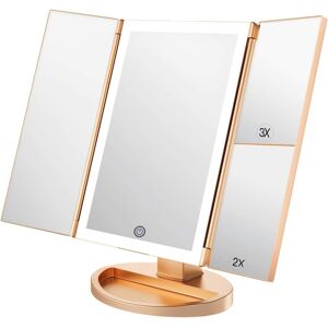 Weily Lighted Vanity Makeup Mirror 1x/2x/3x Magnification Trifold 36 Led Lights Weily Lighted Vanity Makeup Mirror 1x/2x/3x Magnification Trifold 36 Led Lights