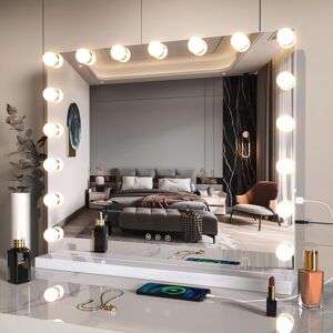 Zl Zeling Vanity Mirror Makeup Mirror With Lights,60 X 50cm Large Tabletop Ligh Zl Zeling Vanity Mirror Makeup Mirror With Lights,60 X 50cm Large Tabletop Ligh