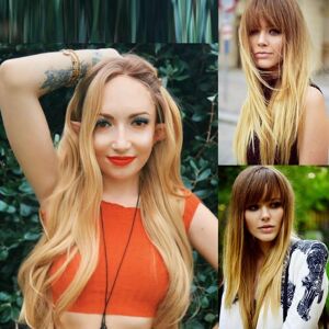 Onlygirl Long Wavy Wigs For Women Ombre Curly Pre Plucked Natural Hairline Synthetic Lac Onlygirl Long Wavy Wigs For Women Ombre Curly Pre Plucked Natural Hairline Synthetic Lac