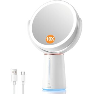 auxmir Auxmir Makeup Mirror With Lights, 8.3'' Double-Sided 10x/1x Magnifying Mirror, auxmir Auxmir Makeup Mirror With Lights, 8.3'' Double-Sided 10x/1x Magnifying Mirror,