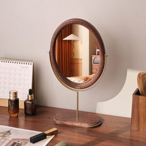 Hosoncovy Wooden Desktop Mirror With Stand Vanity Mirror Makeup Mirror Oval Base Tabletop Hosoncovy Wooden Desktop Mirror With Stand Vanity Mirror Makeup Mirror Oval Base Tabletop