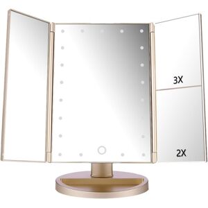 deweisn Deweisn Lighted Vanity Makeup Mirror With 3x/2x/1x Magnification, 21 Led Lights deweisn Deweisn Lighted Vanity Makeup Mirror With 3x/2x/1x Magnification, 21 Led Lights