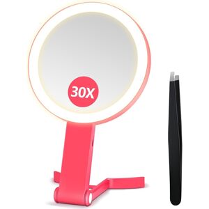 B Beauty Planet Magnifying Mirror With Light, Double Sided 30x/1x Travel Makeup B Beauty Planet Magnifying Mirror With Light, Double Sided 30x/1x Travel Makeup