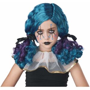 California Costume Collections Clowny Kid Curls Vintage Clown Circus Blue Horror Child Girls Costume Wig California Costume Collections Clowny Kid Curls Vintage Clown Circus Blue Horror Child Girls Costume Wig