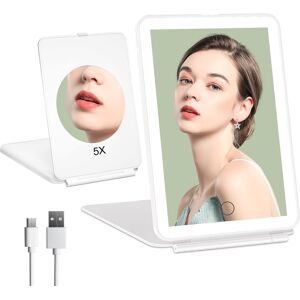 Funtouch Portable Makeup Mirror With 72 Led Lights, 1x/5x Magnification, Dimmab Funtouch Portable Makeup Mirror With 72 Led Lights, 1x/5x Magnification, Dimmab