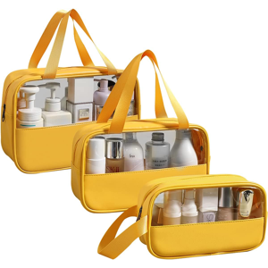 Does Not Apply Clear Toiletry Bag 3 Pcs, Waterproof Wash Bags Set In Pvc, Large Capacity Makeup Does Not Apply Clear Toiletry Bag 3 Pcs, Waterproof Wash Bags Set In Pvc, Large Capacity Makeup