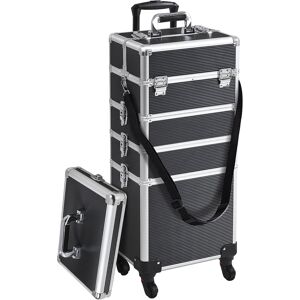 5-In-1 Makeup Train Cases Beauty Cosmetics Rolling Case Professional Hairdressin 5-In-1 Makeup Train Cases Beauty Cosmetics Rolling Case Professional Hairdressin