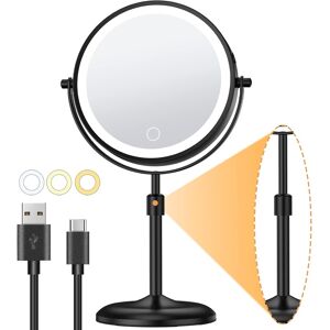 Gospire 7\" Lighted Makeup Mirror With Magnification 10x/1x, Height Adjustable & Gospire 7\" Lighted Makeup Mirror With Magnification 10x/1x, Height Adjustable &