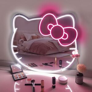 Bdun Anime Hello Kit Cute Cat Neon Sign Vanity Mirror 16\"X14\" Led Neon Lights With U Bdun Anime Hello Kit Cute Cat Neon Sign Vanity Mirror 16\"X14\" Led Neon Lights With U