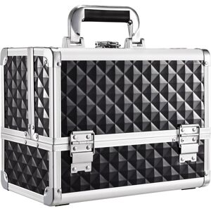Joligrace Makeup Box With Mirror And Brushes Holder 3 Trays Vanity Case For Wom Joligrace Makeup Box With Mirror And Brushes Holder 3 Trays Vanity Case For Wom
