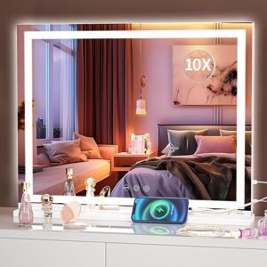 Hasipu Vanity Mirror With Lights, 58 X 48cm Led Makeup Mirror, Lighted Make Up Hasipu Vanity Mirror With Lights, 58 X 48cm Led Makeup Mirror, Lighted Make Up