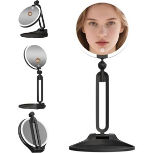 Jadazror 10x/1x Lighted Makeup Magnified Mirror, 6inch Double-Sided 1x/10x Magnifying Ma Jadazror 10x/1x Lighted Makeup Magnified Mirror, 6inch Double-Sided 1x/10x Magnifying Ma