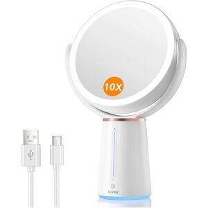 auxmir Auxmir Makeup Mirror With Lights, 8.3'' Double-Sided 10x/1x Magnifying Mirror, auxmir Auxmir Makeup Mirror With Lights, 8.3'' Double-Sided 10x/1x Magnifying Mirror,