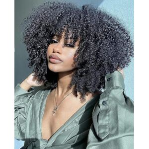 yeeshedo Short Black Kinky Curly Afro Wig With Fringe For Women Curly Full Fluffy Synthe yeeshedo Short Black Kinky Curly Afro Wig With Fringe For Women Curly Full Fluffy Synthe