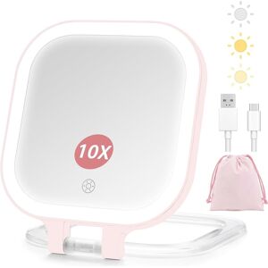 Vanexiss Rechargeable Travel Makeup Mirror With Light,1x/10x Double Sided Magni Vanexiss Rechargeable Travel Makeup Mirror With Light,1x/10x Double Sided Magni