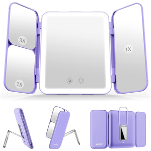 Does Not Apply Led Makeup Mirror With Lights 3 Colour Light Rechargeable Portable Travel Mirror Does Not Apply Led Makeup Mirror With Lights 3 Colour Light Rechargeable Portable Travel Mirror