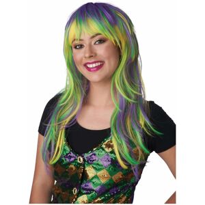 California Costume Collections Mardi Gras Moomba Festival Party Purple Green Gold Adult Womens Costume Wig California Costume Collections Mardi Gras Moomba Festival Party Purple Green Gold Adult Womens Costume Wig