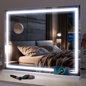 Kartols Hollywood Dimmable Led 3 Color Lighted Makeup Mirror Diamond Vanity Mirror 58x46 Kartols Hollywood Dimmable Led 3 Color Lighted Makeup Mirror Diamond Vanity Mirror 58x46