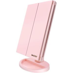 weily Weily Lighted Vanity Makeup Mirror 1x/2x/3x Magnification Trifold With 36 Led L weily Weily Lighted Vanity Makeup Mirror 1x/2x/3x Magnification Trifold With 36 Led L