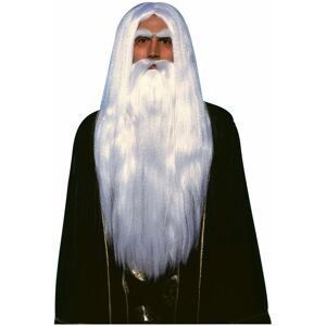 Forum Merlin Wizard Sorcerer Warlock Old Sensei Mens Costume White Wig Beard Set Forum Merlin Wizard Sorcerer Warlock Old Sensei Mens Costume White Wig Beard Set