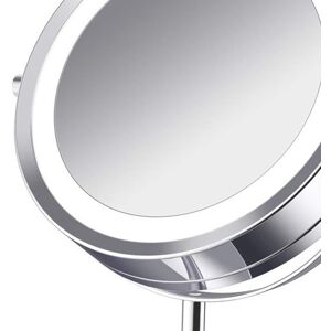 .›magnifying Makeup Mirror With Led Light Double Sided 5x Magnification 360° Rot .›magnifying Makeup Mirror With Led Light Double Sided 5x Magnification 360° Rot