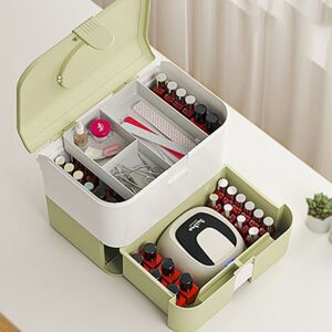 .›cosmetic Storage Box 2 Layers Drawer Large Capacity Portable Makeup Storage Bo .›cosmetic Storage Box 2 Layers Drawer Large Capacity Portable Makeup Storage Bo