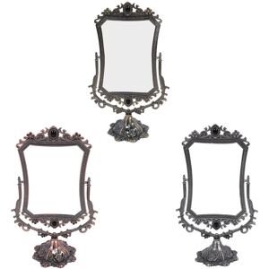 .›vintage Double Side Makeup Mirror Clear 360° Rotating Antique Tabletop Mirror .›vintage Double Side Makeup Mirror Clear 360° Rotating Antique Tabletop Mirror