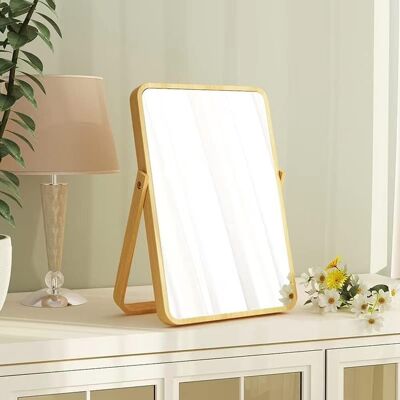 Hosoncovy Wooden Desktop Mirror With Stand Dressing Table Cosmetic Vanity Makeup Mirror T Hosoncovy Wooden Desktop Mirror With Stand Dressing Table Cosmetic Vanity Makeup Mirror T