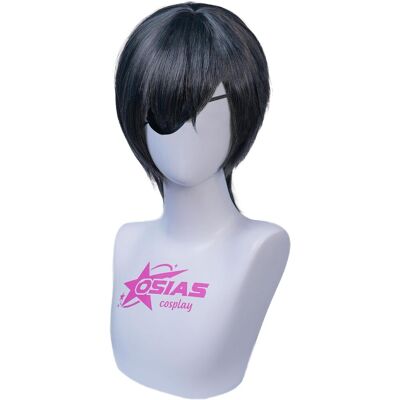 Osias Ciel Phantomhive Wig Short Bule Grey Synthetic Heat Resistant Hair Osias Ciel Phantomhive Wig Short Bule Grey Synthetic Heat Resistant Hair