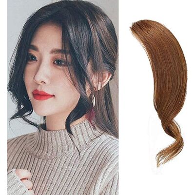 Dsoar 2pcs Wave Side Bang 100% Human Hair Clip In Bangs Curly Fringe Hair Extensions( Dsoar 2pcs Wave Side Bang 100% Human Hair Clip In Bangs Curly Fringe Hair Extensions(