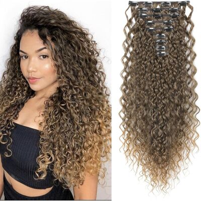 Flufymooz 9pcs Clip In Hair Extensions 22 Inch Curly Hair Extension Long Soft S Flufymooz 9pcs Clip In Hair Extensions 22 Inch Curly Hair Extension Long Soft S