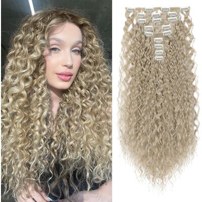 Flufymooz 9pcs Clip In Hair Extensions 22 Inch Curly Hair Extension Long Soft S Flufymooz 9pcs Clip In Hair Extensions 22 Inch Curly Hair Extension Long Soft S
