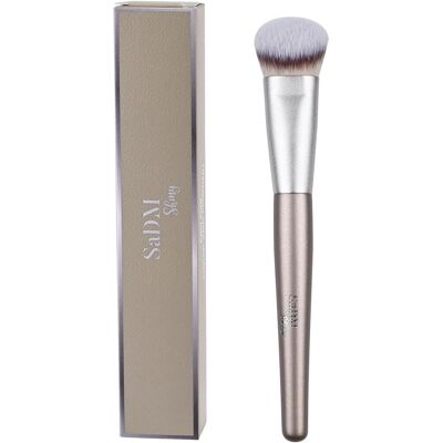 Sadm Shiny Contoured Makeup Brush - Foundation Blender Brush For Powder, Cream, Contour, B Sadm Shiny Contoured Makeup Brush - Foundation Blender Brush For Powder, Cream, Contour, B