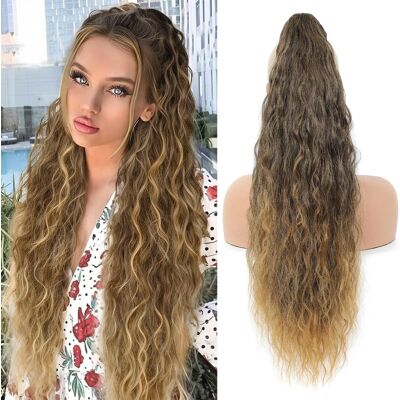 Elaogi Ponytail Extension, Claw Clip Ponytail Extensions For Women Multi Layered Curly Elaogi Ponytail Extension, Claw Clip Ponytail Extensions For Women Multi Layered Curly
